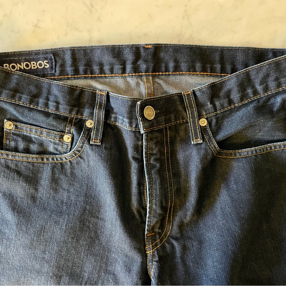 Bonobos Slim-Straight Jeans in White Oak Cone Denim, Size 32x30